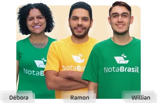 Foto de Débora, Ramom e Wiliam. Colaboradores do Nota Brasil Foto de Débora, Ramom e Wiliam. Colaboradores do Nota Brasil