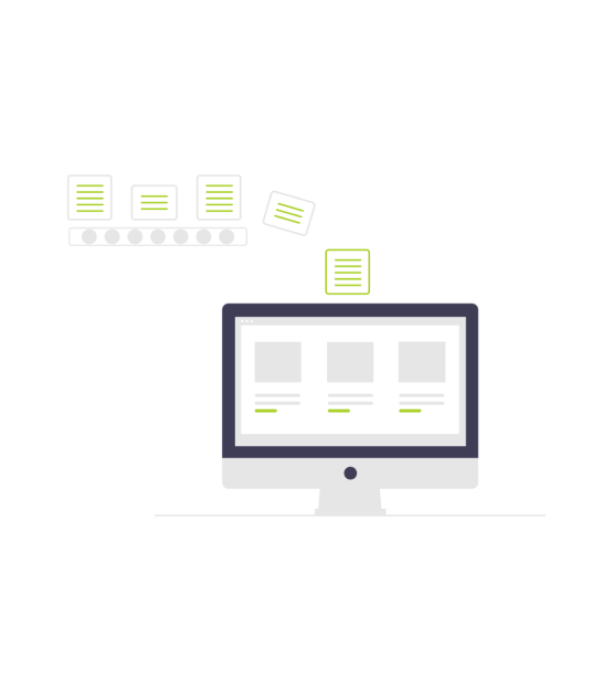 Vantagem Nota Brasil Cadastros Simulando cadastros caindo no computador.